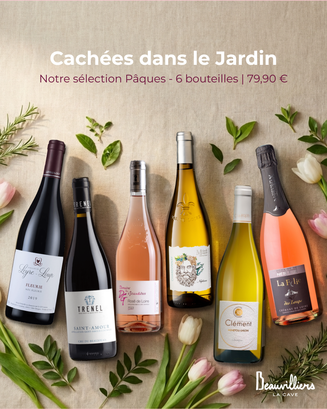 Cachées dans le Jardin – Coffret 6 vins pour Pâques