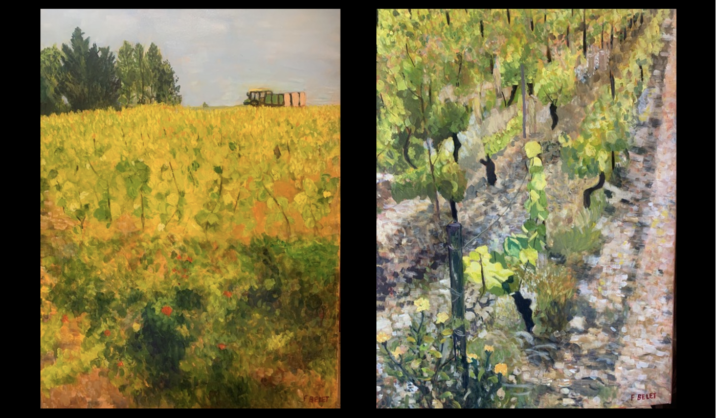 À la rencontre des vignes : les toiles de Françoise Belet
