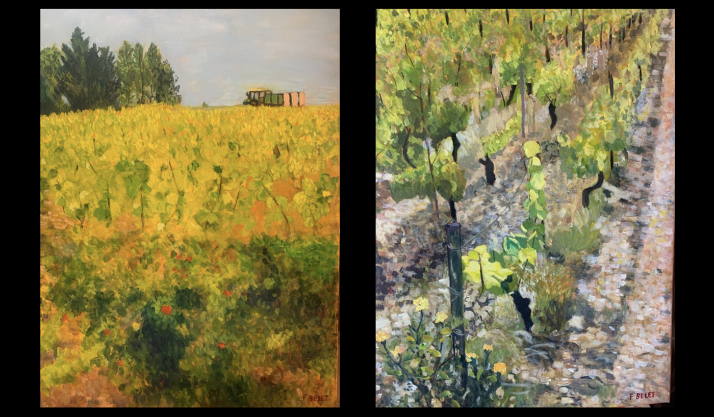 À la rencontre des vignes : les toiles de Françoise Belet