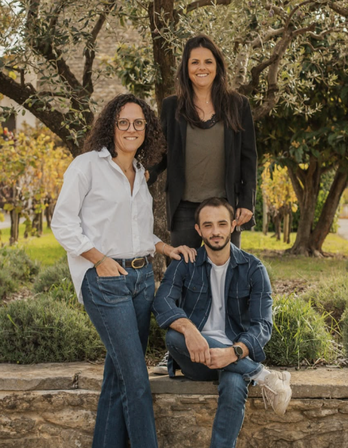 Mélina, Camille et Rémi Monteillet