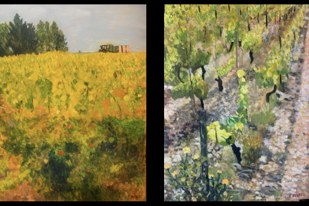 À la rencontre des vignes : les toiles de Françoise Belet