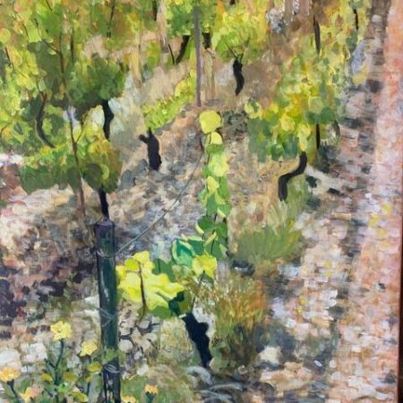 À la rencontre des vignes : les toiles de Françoise Belet
